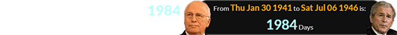 Dick Cheney was a span of 1984 days older than George W. Bush: