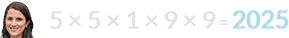 5 × 5 × 1 × 9 × 9 = 2025