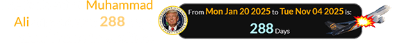 The incident at Muhammad Ali Airport was 288 days after Trump took office: