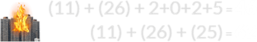 (11) + (26) + 2+0+2+5 = 46