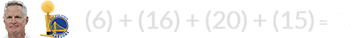 (6) + (16) + (20) + (15) = 57