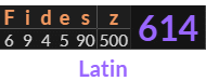 "Fidesz" = 614 (Latin)