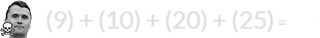(9) + (10) + (20) + (25) = 64