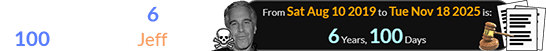 The vote was held 6 years, 100 days after Jeff died: