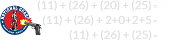 (11) + (26) + (20) + (25) = 82, (11) + (26) + 2+0+2+5 = 46, and (11) + (26) + (25) = 62