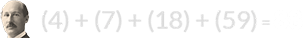 (4) + (7) + (18) + (59) = 88