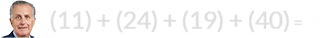 (11) + (24) + (19) + (40) = 94