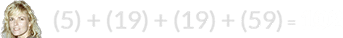 (5) + (19) + (19) + (59) = 102