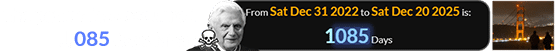 The power loss occurred 1,085 days later: