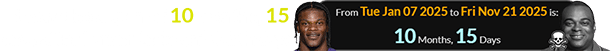 It was also a span of 10 months, 15 days after Lamar Jackson’s birthday: