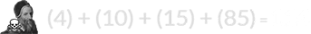 (4) + (10) + (15) + (85) = 114