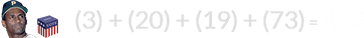 (12) + (31) + (72) = 115