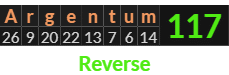 "Argentum" = 117 (Reverse)