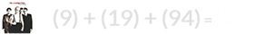 (9) + (19) + (94) = 122