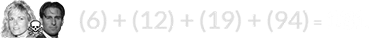 (6) + (12) + (19) + (94) = 131