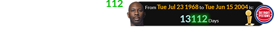 Campbell was a span of 13,112 days old when he captured the NBA Championship:
