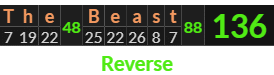 "The Beast" = 136 (Reverse)