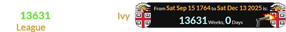 The school shooting was exactly 13631 weeks after the Ivy League school was founded: