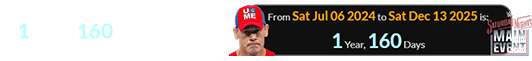 Cena wrestles his final bout 1 year, 160 days after he announced his retirement: