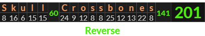 "Skull Crossbones" = 201 (Reverse)