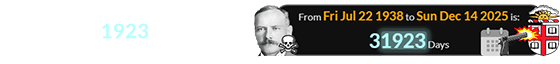 The day after the shooting is a span of 31923 days old the day the death of Ernest Brown: