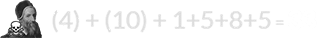 (4) + (10) + 1+5+8+5 = 33