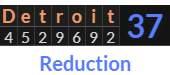 "Detroit" = 37 (Reduction)