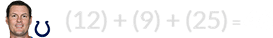 (12) + (9) + (25) = 46
