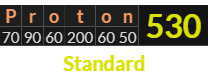 "Proton" = 530 (Standard)