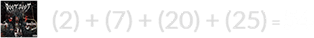 (2) + (7) + (20) + (25) = 54