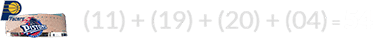 (11) + (19) + (20) + (04) = 54