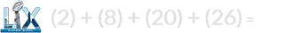 (2) + (9) + (20) + (25) = 56