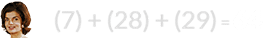 (7) + (28) + (29) = 64