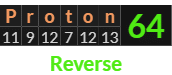 "Proton" = 64 (Reverse)