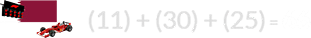 (11) + (30) + (25) = 66