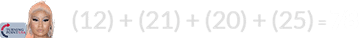 (12) + (21) + (20) + (25) = 78