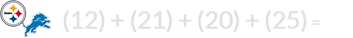 (12) + (21) + (20) + (25) = 78