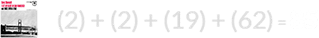 (2) + (2) + (19) + (62) = 85