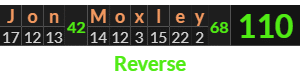 "Jon Moxley" = 110 (Reverse)