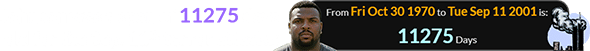 Johnson was a span of 11275 days old for the Sep. 11th terror attacks: