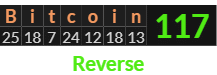 "Bitcoin" = 117 (Reverse)