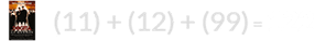 (11) + (12) + (99) = 122
