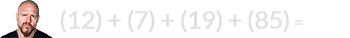(12) + (7) + (19) + (85) = 123