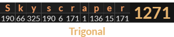 "Skyscraper" = 1271 (Trigonal)
