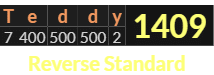"Teddy" = 1409 (Reverse Standard)