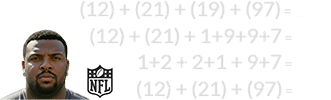 (12) + (21) + (19) + (97) = 149, (12) + (21) + 1+9+9+7 = 59, 1+2 + 2+1 + 9+7 = 22, and (12) + (21) + (97) = 130