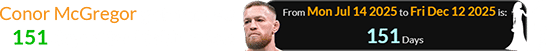 Conor McGregor got married 151 days after his birthday: