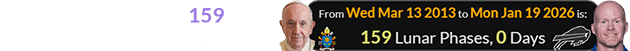 Sean was fired exactly 159 Lunar phases after Francis became Pope: