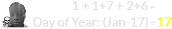 1 + 1+7 + 2+6 = 17
