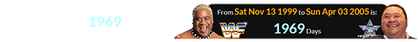 Akebono’s WrestleMania match was a span of 1969 days after “Rikishi” made his WWF debut: